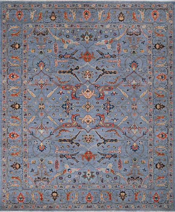 Chobi Light Blue Hand Knotted 82 X 910 Area Rug 700-147898 Image 0