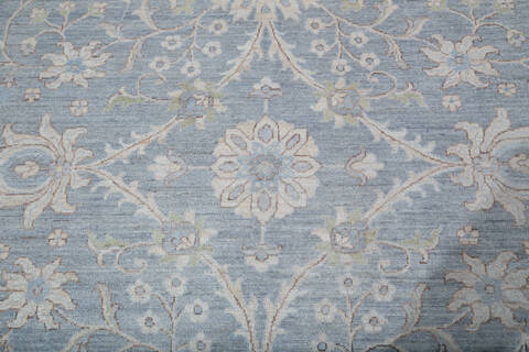 Chobi Light Blue Hand Knotted 89 X 119 Area Rug 700-147899 Image 4