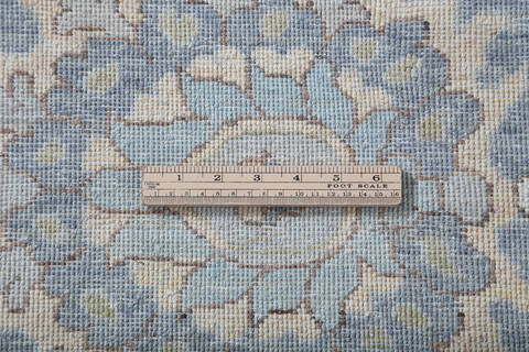 Chobi Light Blue Hand Knotted 89 X 119 Area Rug 700-147899 Image 6