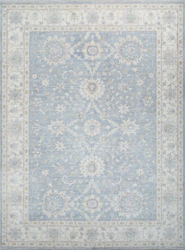 Chobi Light Blue Hand Knotted 8'9" X 11'9"  Area Rug 700-147899