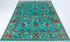 Chobi Green Hand Knotted 57 X 710  Area Rug 700-147903 Thumb 1