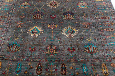 Chobi Grey Hand Knotted 67 X 93 Area Rug 700-147906 Image 4