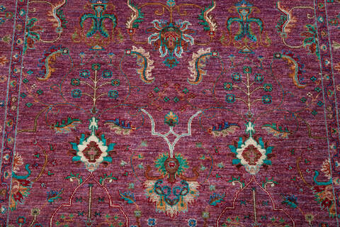 Chobi Purple Hand Knotted 52 X 70 Area Rug 700-147908 Image 3