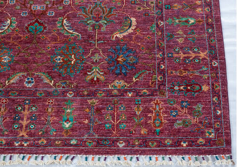 Chobi Purple Hand Knotted 52 X 70 Area Rug 700-147908 Image 4