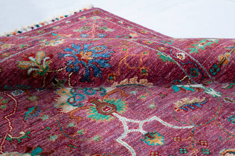Chobi Purple Hand Knotted 52 X 70 Area Rug 700-147908 Image 5