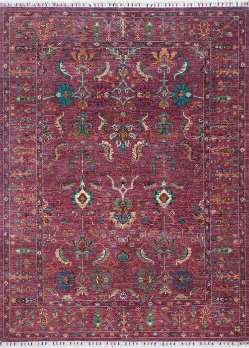 Chobi Purple Hand Knotted 52 X 70 Area Rug 700-147908 Image 0
