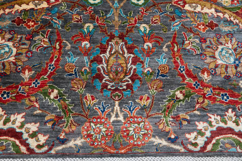 Chobi Grey Hand Knotted 42 X 61 Area Rug 700-147911 Image 4