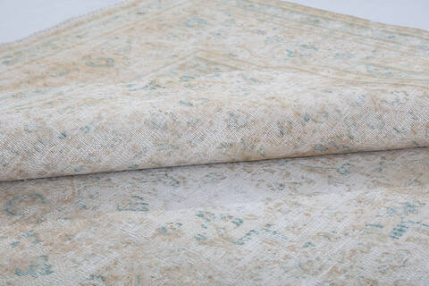 Overdyed White Hand Knotted 96 X 120 Area Rug 700-147915 Image 3