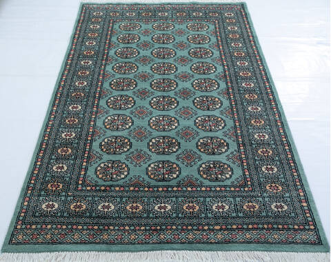 Bokhara Green Hand Knotted 41 X 61 Area Rug 700-147916 Image 1