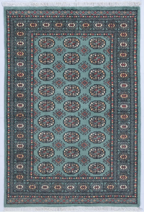 Bokhara Green Hand Knotted 41 X 61 Area Rug 700-147916 Image 0