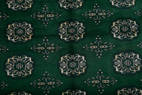 Bokhara Green Hand Knotted 49 X 69 Area Rug 700-147917 Image 3
