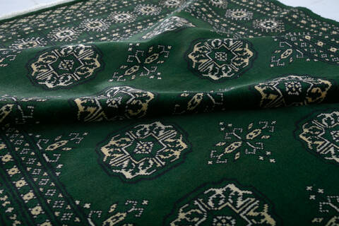 Bokhara Green Hand Knotted 49 X 69 Area Rug 700-147917 Image 5