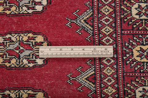 Bokhara Red Runner Hand Knotted 27 X 107 Area Rug 700-147919 Image 6