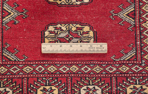 Bokhara Red Runner Hand Knotted 27 X 107  Area Rug 700-147919 Image 8