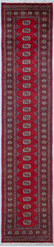 Bokhara Red Runner Hand Knotted 2'7" X 10'7"  Area Rug 700-147919