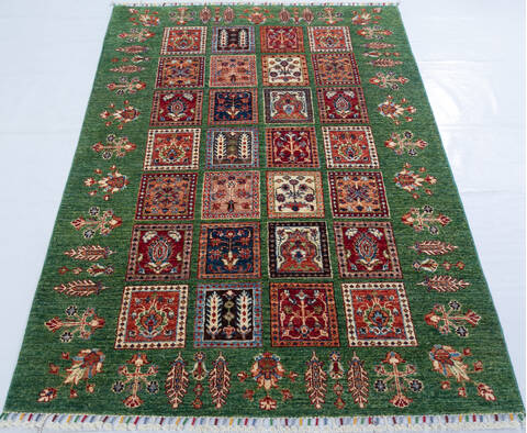 Chobi Green Hand Knotted 42 X 64 Area Rug 700-147921 Image 1