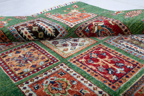 Chobi Green Hand Knotted 42 X 64 Area Rug 700-147921 Image 5