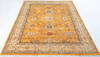 Chobi Yellow Hand Knotted 82 X 100  Area Rug 700-147922 Thumb 1