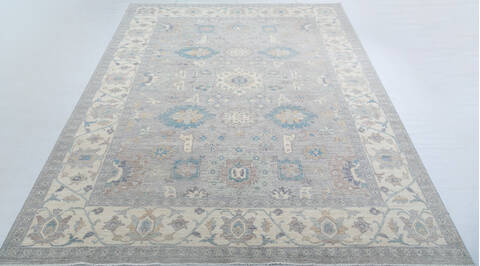 Chobi Light Gray Hand Knotted 811 X 1110 Area Rug 700-147924 Image 1