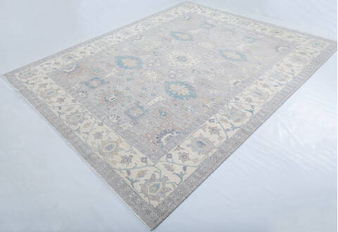 Chobi Light Gray Hand Knotted 811 X 1110 Area Rug 700-147924 Image 2