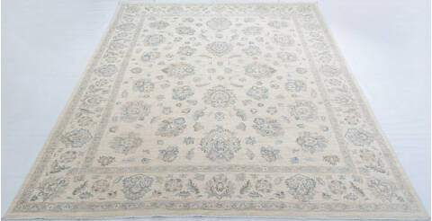 Chobi Beige Hand Knotted 81 X 100 Area Rug 700-147927 Image 1