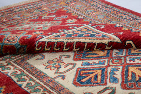 Kazak Red Hand Knotted 311 X 64 Area Rug 700-147929 Image 5