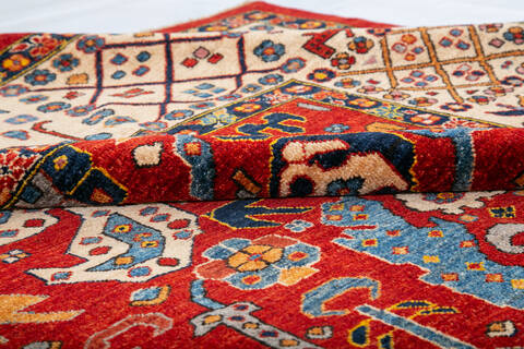 Chobi Red Hand Knotted 91 X 1111 Area Rug 700-147930 Image 6