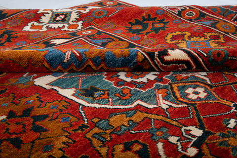 Chobi Red Hand Knotted 82 X 99 Area Rug 700-147931 Image 6