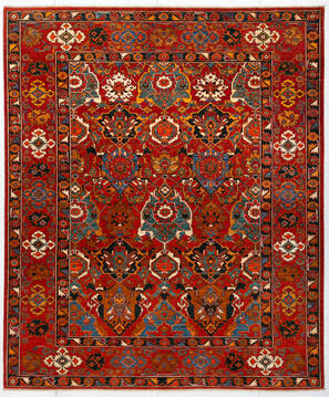 Chobi Red Hand Knotted 8'2" X 9'9"  Area Rug 700-147931