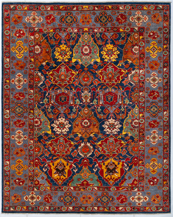 Chobi Blue Hand Knotted 82 X 102 Area Rug 700-147932 Image 0