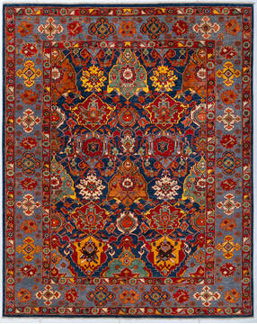 Chobi Blue Hand Knotted 8'2" X 10'2"  Area Rug 700-147932