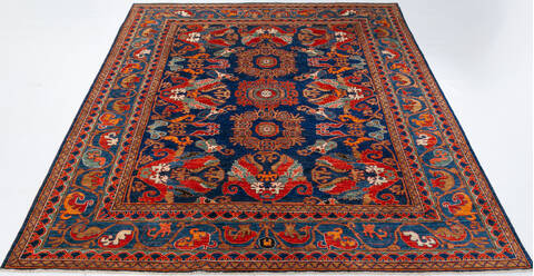 Chobi Blue Hand Knotted 83 X 910 Area Rug 700-147933 Image 1