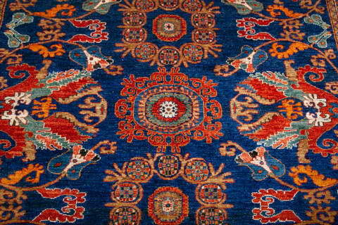 Chobi Blue Hand Knotted 83 X 910 Area Rug 700-147933 Image 2
