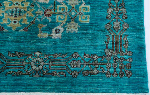Chobi Green Hand Knotted 60 X 86 Area Rug 700-147936 Image 3