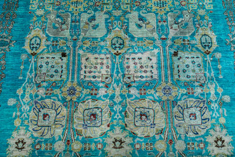 Chobi Green Hand Knotted 60 X 86 Area Rug 700-147936 Image 4