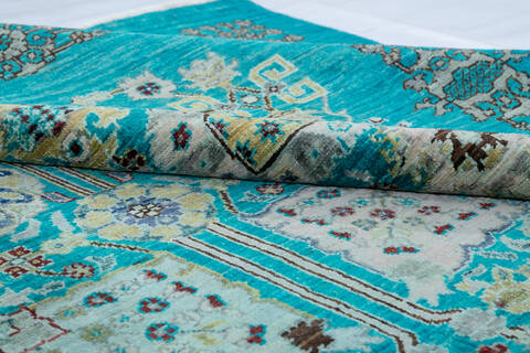 Chobi Green Hand Knotted 60 X 86 Area Rug 700-147936 Image 5