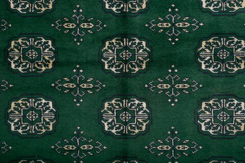 Bokhara Green Hand Knotted 49 X 69 Area Rug 700-147937 Image 3
