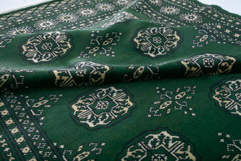 Bokhara Green Hand Knotted 49 X 69 Area Rug 700-147937 Image 5
