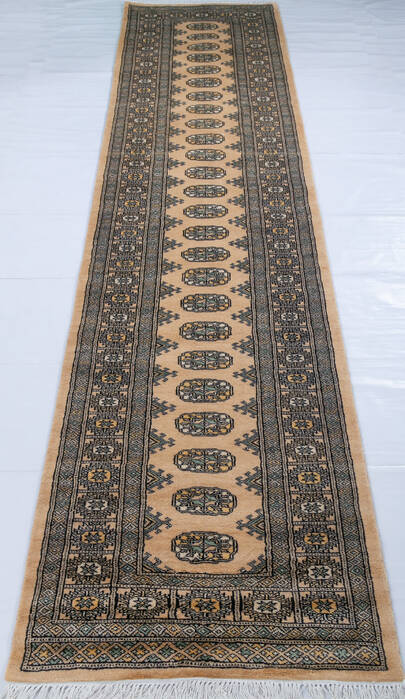 Bokhara Beige Runner Hand Knotted 27 X 117 Area Rug 700-147938 Image 1