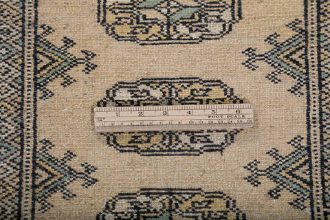 Bokhara Beige Runner Hand Knotted 27 X 117 Area Rug 700-147938 Image 6