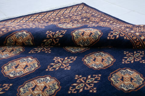 Bokhara Blue Hand Knotted 48 X 67 Area Rug 700-147941 Image 4