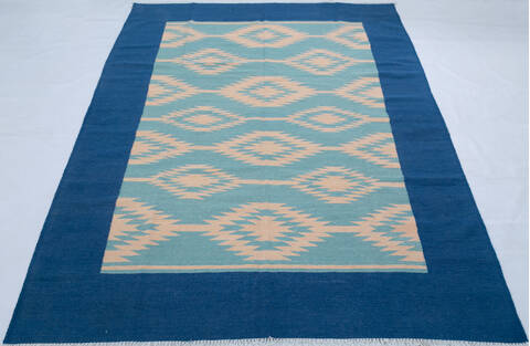 Kilim Blue Hand Knotted 59 X 710 Area Rug 700-147944 Image 1