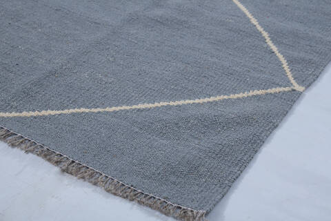 Kilim Grey Hand Knotted 51 X 67 Area Rug 700-147945 Image 4