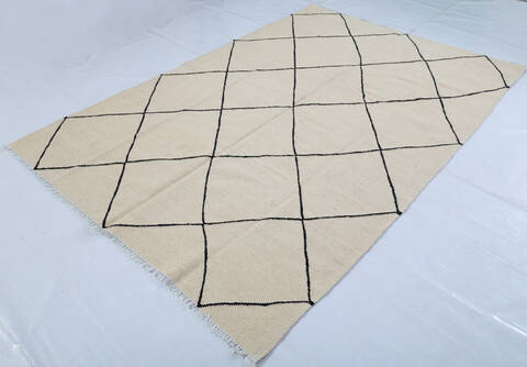Kilim Beige Hand Knotted 56 X 79 Area Rug 700-147947 Image 2