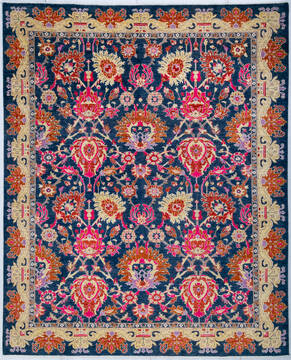 Chobi Blue Hand Knotted 8'2" X 10'1"  Area Rug 700-147952