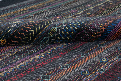 Chobi Black Hand Knotted 81 X 100 Area Rug 700-147954 Image 6
