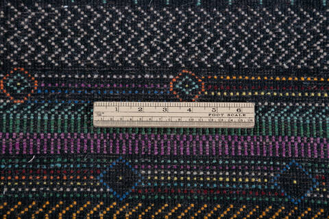 Chobi Black Hand Knotted 81 X 100 Area Rug 700-147954 Image 7