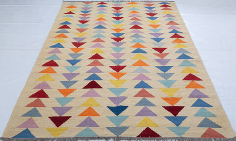 Kilim Beige Flat Woven 59 X 710 Area Rug 700-147961 Image 1