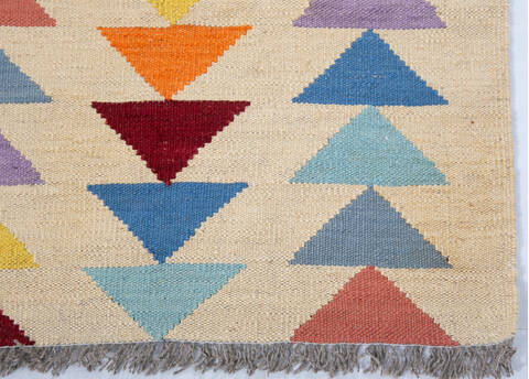 Kilim Beige Flat Woven 59 X 710 Area Rug 700-147961 Image 4
