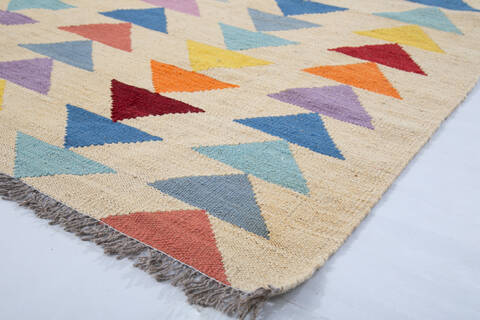 Kilim Beige Flat Woven 59 X 710 Area Rug 700-147961 Image 5